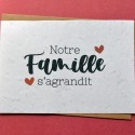 Carte à planter Notre famille s'agrandit - Annonce Grossesse