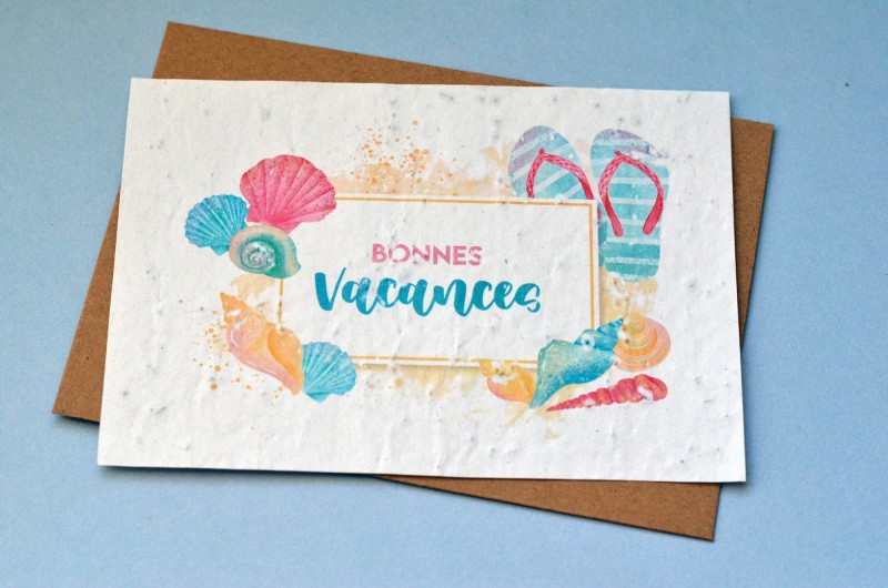 Carte à planter Bonnes Vacances