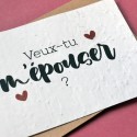 Carte à planter Veux-tu m'épouser ? Mariage