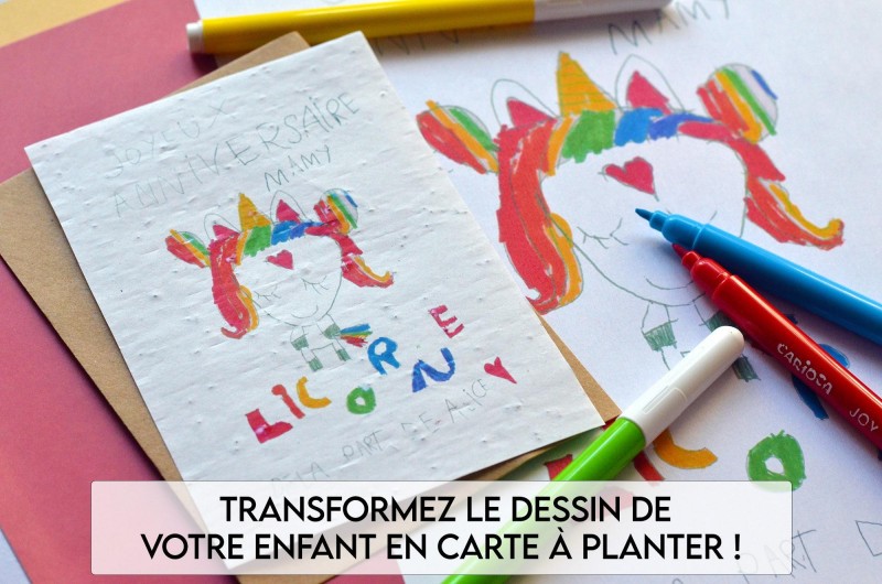 Carte à planter Dessin d'enfant