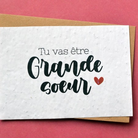 Carte à planter Future Grande Soeur - Annonce Grossesse