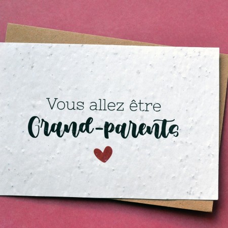 Carte à planter Futur Grand-Parents - Annonce Grossesse