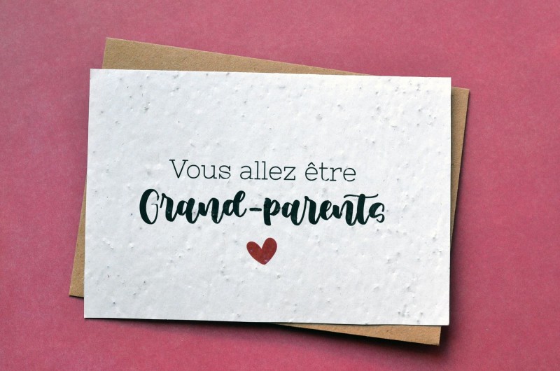 Carte à planter Futur Grand-Parents - Annonce Grossesse