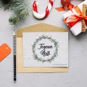 Carte à planter Joyeux Noël - Couronne de gui