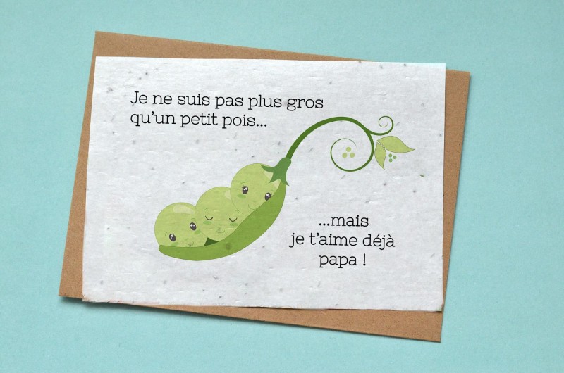 🌱Carte à planter annonce Grossesse pour futur Papa