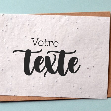 Carte à planter personnalisée avec votre texte