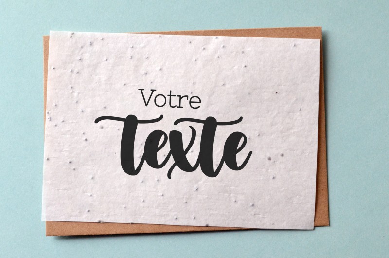 Carte à planter personnalisée avec votre texte