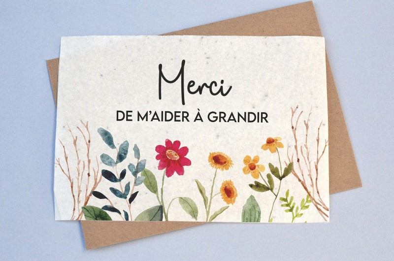 Carte à planter Merci de m'aider à grandir