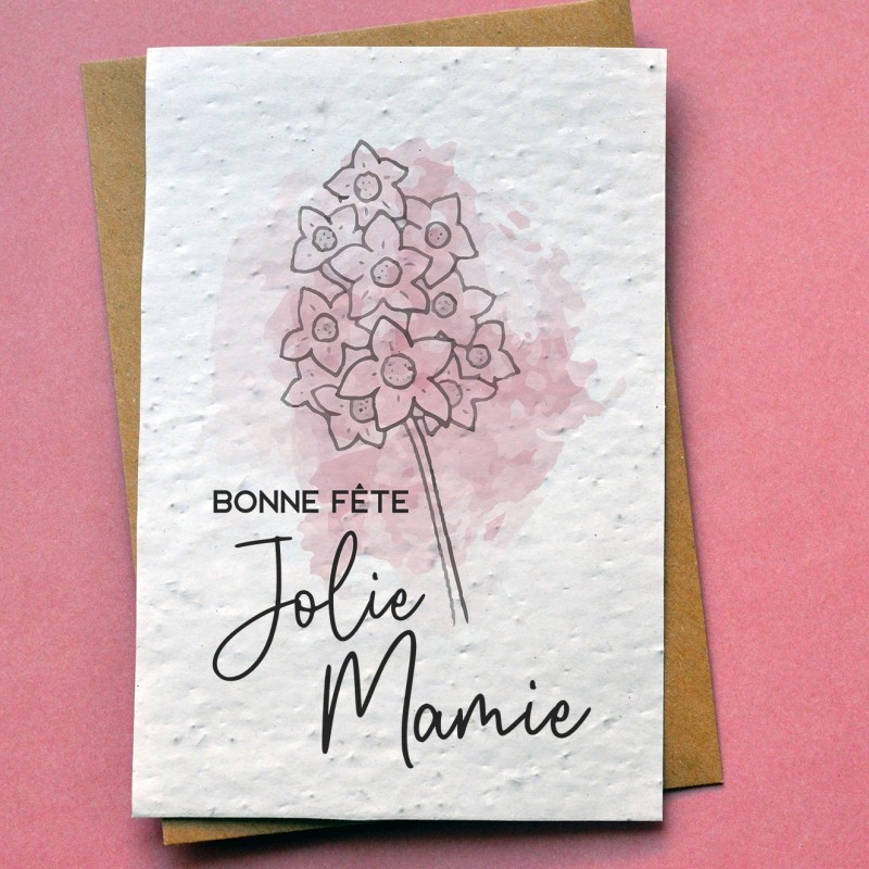 🌱Carte à planter Jolie Mamie - Carte à Pousser