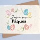 Carte à planter Joyeuses Pâques - couronne d'oeufs