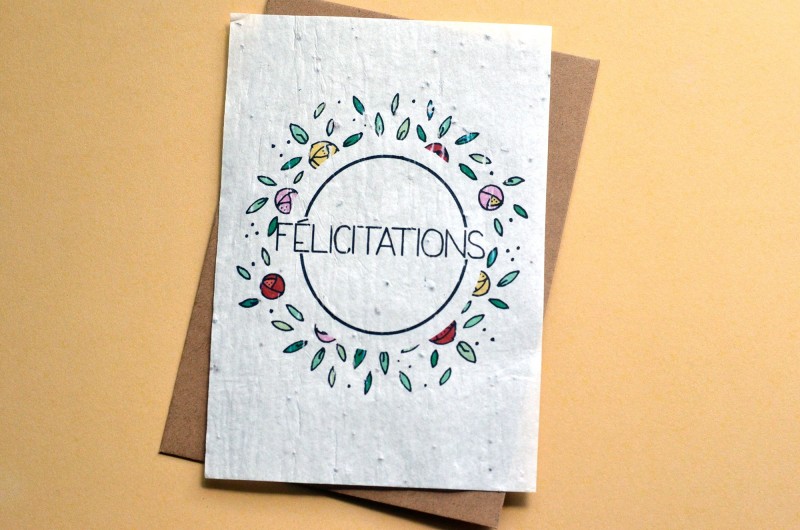 Carte à planter Félicitations Fleurs