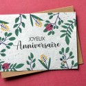 Carte à planter Joyeux Anniversaire Coccinelle