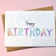 Carte à planter Happy Birthday Aquarelle