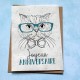 Carte à planter Anniversaire Chat à Lunettes