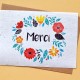 Carte à planter Merci couronne de fleurs