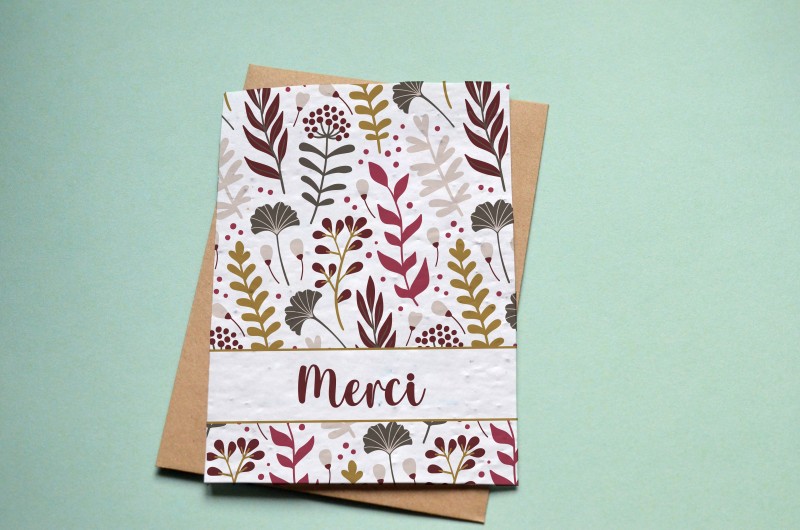 Carte à planter Merci - Ginko