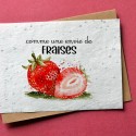 Carte à planter Fraises - Annonce Grossesse