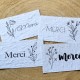 Lot de 4 Mini Cartes à planter Merci