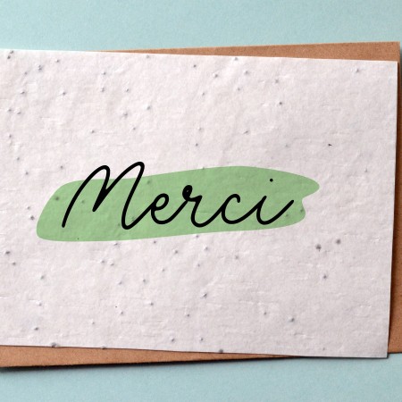 Carte à planter Merci - Vert