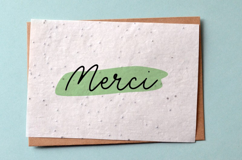 Carte à planter Merci - Vert