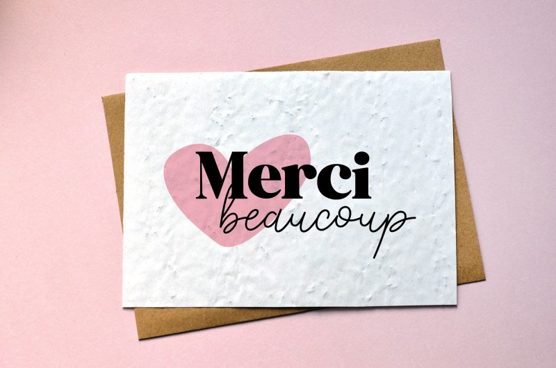 Carte à planter Merci beaucoup - Coeur