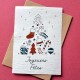 Carte à planter Joyeuses fêtes - Sapin bleu et rouge