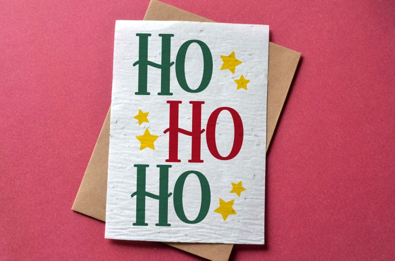 Carte à planter Noël - Ho Ho Ho