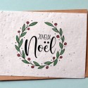 Carte à planter Joyeux Noël - Vert et Rouge