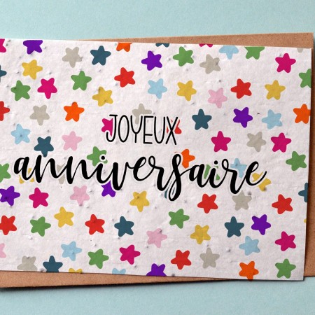 Carte à planter Anniversaire voiture