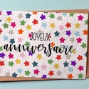 Carte à planter Joyeux Anniversaire Étoiles