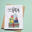 Carte à planter Joyeuses Fêtes - Cadeaux