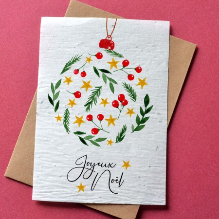 Carte à planter Joyeux Noël - Ornement de Noël