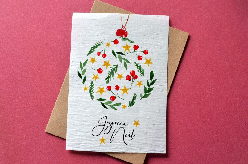 Carte à planter Joyeux Noël - Ornement de Noël