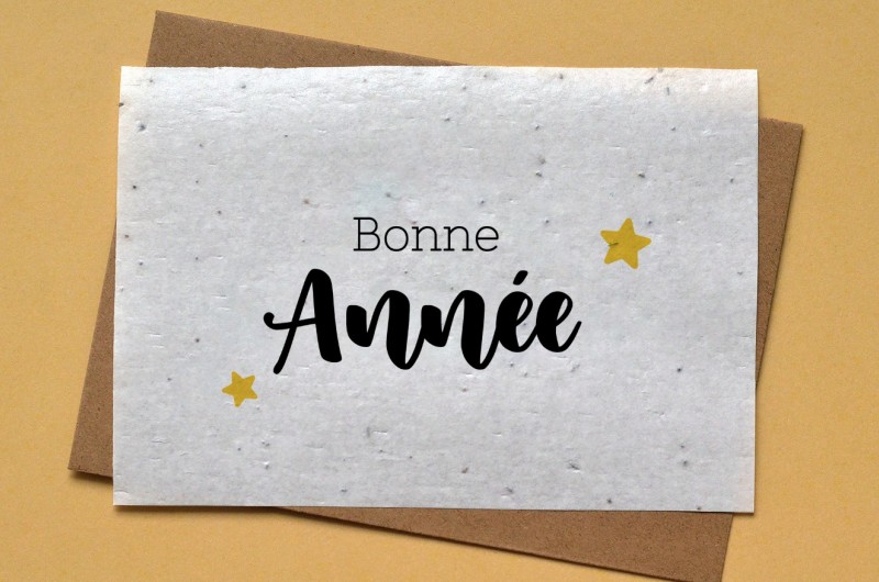 Carte à planter Bonne année étoiles