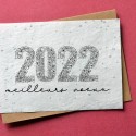 Carte à planter Meilleurs Voeux 2022 Noir et Blanc