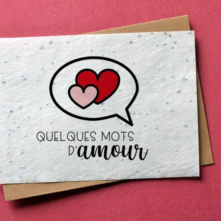 Carte à planter Quelques mots d'amour - St Valentin