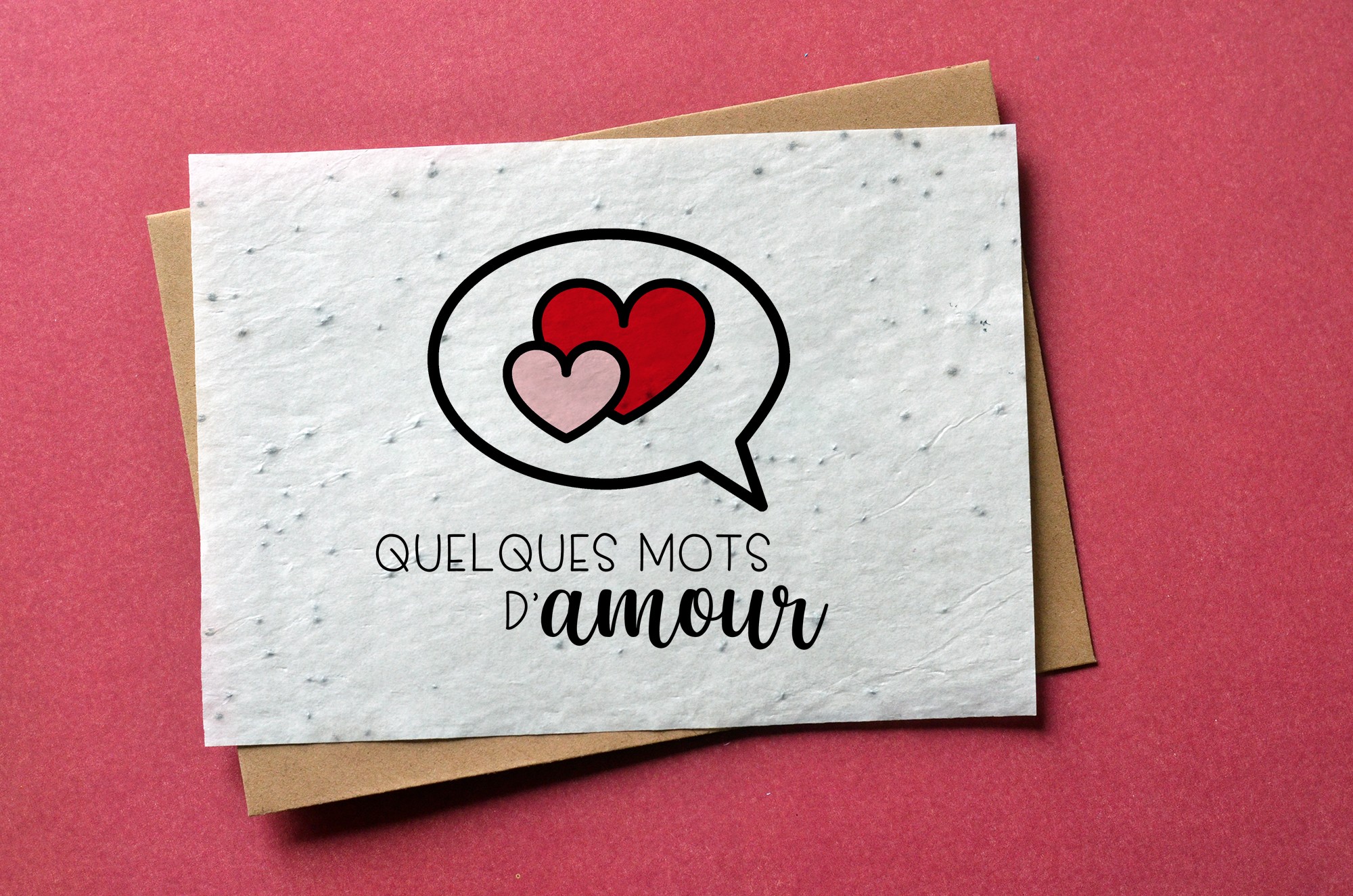 🌱Carte à planter Quelques mots d'amour - St Valentin - Carte à Pousser, image size:2000x1325