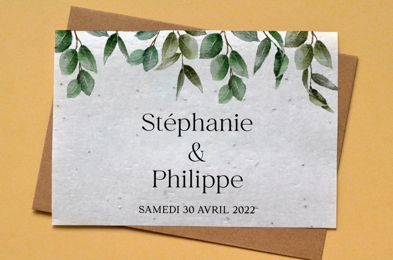 Carte à planter Feuillage personnalisée