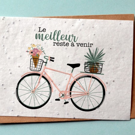 Carte à planter vélo Le Meilleur reste à venir