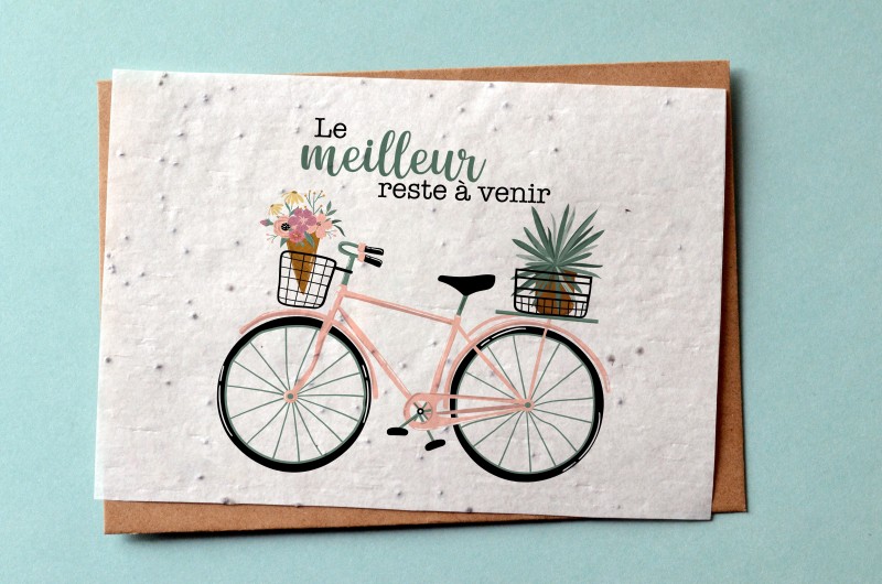 🌱Carte à planter Départ en retraite, pot de départ.