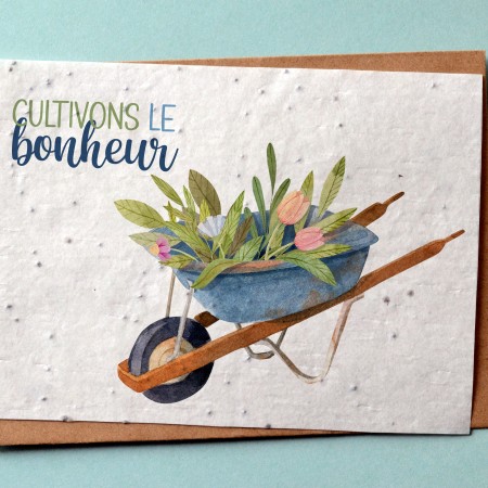 Carte à planter Cultivons le bonheur