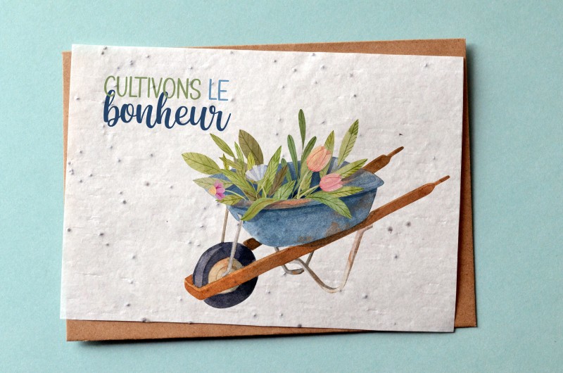 🌱Carte à planter Départ en retraite, pot de départ.