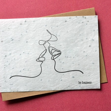 Carte à planter Le Baiser - Saint Valentin