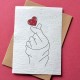 Carte à planter Coeur Coréen - Saint Valentin
