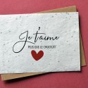 Carte à planter Je t'aime plus que le chocolat