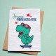 Carte à planter Anniversaire Dinosaure Skateboard