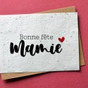 Carte à planter Bonne fête Mamie Coeur