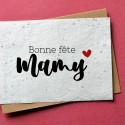 Carte à planter Bonne fête Mamy Coeur