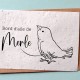 Carte à planter Merle Humour