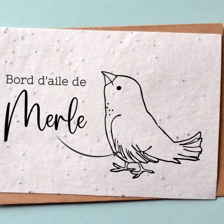 Carte à planter Merle Humour